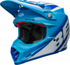 Casque cross BELL Moto-9S Flex - Rail Gloss Blue/White taille XL