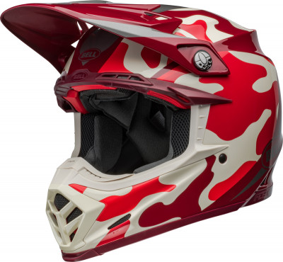 Casque cross BELL Moto-9S Flex - Ferrandis Méchant Gloss Red/Silver taille XL