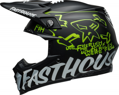 Casque cross BELL Moto-9S Flex - Fasthouse MC Core Matte Black/Yellow taille XL