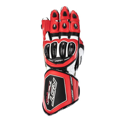 Gants moto RST TracTech Evo 4 cuir - rouge/blanc/noir taille M