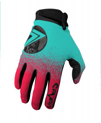 Gants cross SEVEN Annex 7 DOT - rouge fluo/bleu taille XXL