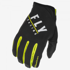 Gants cross FLY RACING Windproof - noir/jaune fluo taille M