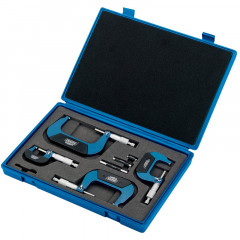 Coffret 4 micromètres mécaniques Draper capacité 0 à 100mm