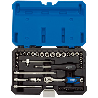 Coffret douilles & cliquet 1/4’’ Draper métrique & pouce 40 pièces