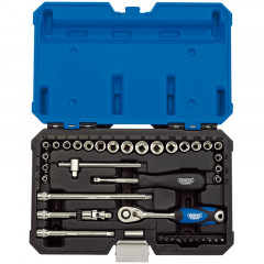 Coffret douilles & cliquet 1/4’’ Draper métrique & pouce 40 pièces