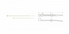 Colliers nylon marque Bihr 3,6x203mm couleur blanc 100 pièces
