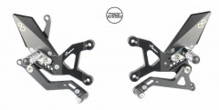 Commandes reculées fixes standard noir Lightech | NINJA ZX6R 600, 636, NINJA ZX6RR 600