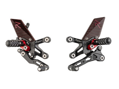 Commandes reculées réglables racing R version noir Lightech | SUZUKI GSX R ABS 1000