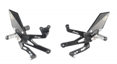 Commandes reculées réglables/repliables noir Lightech | Moto DUCATI