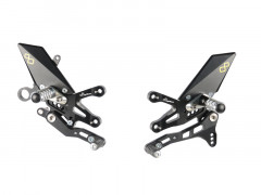 Commandes reculées réglables/repliables noir Lightech | Moto APRILIA