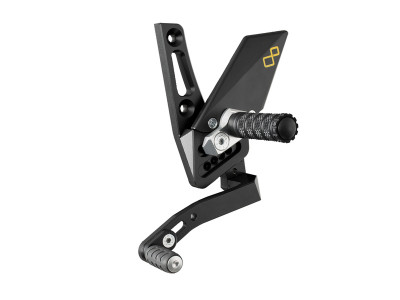 Commandes reculées réglables/repliables noir Lightech | TRIUMPH SPEED TRIPLE 1050