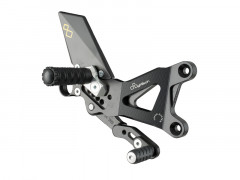 Commandes reculées réglables/repliables sélection standard/inversée noir Lightech | R6 YZF 600