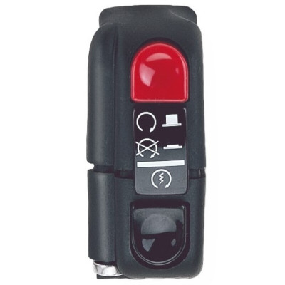 Commodo électrique droit avec bouton démarreur et coupe contact ON/OFF Domino