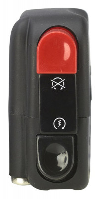 Commodo électrique droit avec bouton démarreur et arrêt du moteur Domino (5 fils)