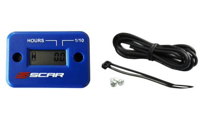 Compteur d'heure filaire bleu Scar