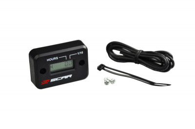 Compteur d'heure filaire noir Scar