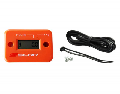 Compteur d'heure filaire orange Scar