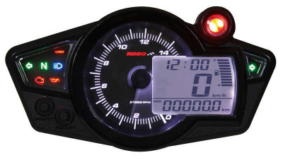 Compteur de vitesse multifonctions modèle RX1N+ GP Style II universel (fond noir) KOSO