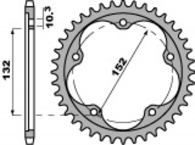 Couronne Ultra-Light 43 Dents 525 Aluminium Anodisé Dur PBR | Moto, Motocross MV AGUSTA, HUSABERG