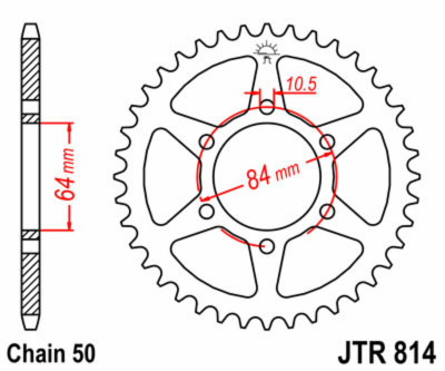 Couronne Standard 33 Dents 814 - 530 JT Sprockets | Moto SUZUKI