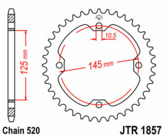 Couronne 40 Dents Standard 1857 - 520 JT Sprockets | Quad YAMAHA