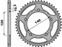 Couronne 42 dents standard 4398 - 525 Pbr | Moto KAWASAKI, SUZUKI, TRIUMPH