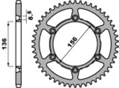 Couronne Standard 42 Dents 820 - 520 Pbr | Motocross, Moto, Quad