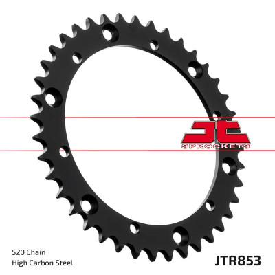 Couronne Standard 43 Dents 853 - 520 JT Sprockets | Motocross, Quad, Moto YAMAHA, DERBI