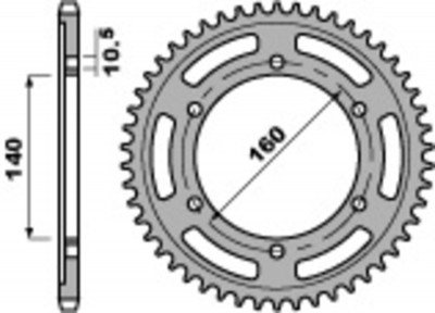 Couronne 45 Dents Standard 502 530 Pbr | Moto KAWASAKI