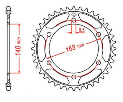 Couronne 47 dents acier standard 6 - 525 JT Sprockets | BMW F GS 800, BMW F R ABS 800