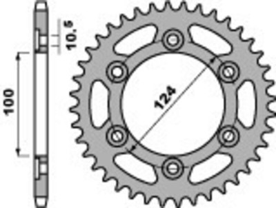 Couronne Standard 48 Dents 1027 - 520 Pbr | Moto DUCATI