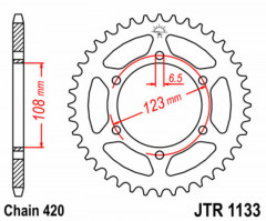 Couronne 52 Dents Standard 1133 - 420 JT Sprockets | Mécaboite