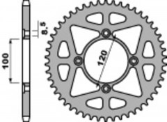 Couronne 54 dents acier standard 4478 - 428 Pbr | BETA RE 4T 125, BETA RR ENDURO 125