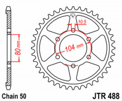 Couronne Standard 41 Dents JT Sprockets | Moto, Motocross KAWASAKI, KTM, HUSABERG