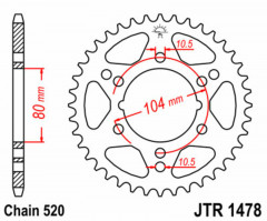 Couronne Standard 43 Dents JT Sprockets | Quad, Moto KAWASAKI, SUZUKI, POLARIS