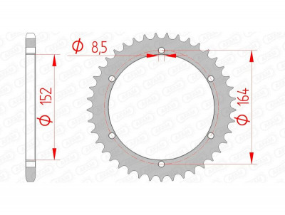 Couronne standard 42 dents 12502 - 520 Afam | Quad, Moto YAMAHA, DERBI