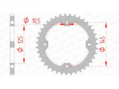 Couronne standard 43 dents 12407 - 520 Afam | Quad YAMAHA