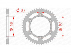 Couronne standard 46 dents 14206 - 520 Afam | Motocross, Moto, Quad