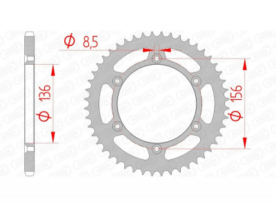 Couronne standard 50 dents 14206 - 520 Afam | Motocross, Moto, Quad