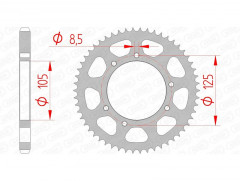 Couronne standard 47200 - 428 Afam | Moto, Mécaboite, Motocross PEUGEOT, YAMAHA, DERBI, RIEJU, HM