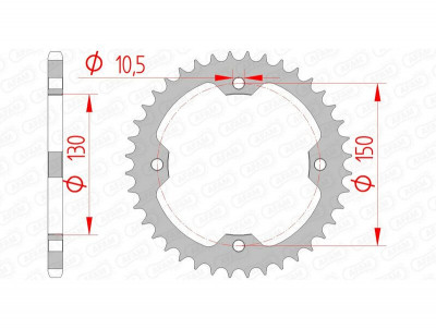 Couronne 40 dents acier standard 92328 - 520 Afam | DERBI DXR 250