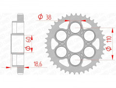 Couronne standard 50900 - 530 Afam | Moto DUCATI