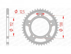 Couronne standard 39 dents 10627 - 520 Afam | Moto, Maxiscooter HONDA