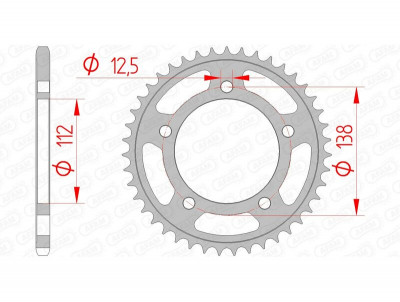 Couronne standard 41 dents 10627 - 520 Afam | Maxiscooter, Moto HONDA