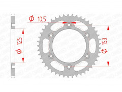Couronne standard 45 dents 10320 - 520 Afam | CRF L 250, CRF M 250, XR L 650, XR R 250, 600, XRL 250