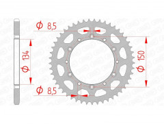 Couronne standard 16204 - 520 Afam | Motocross, Moto KAWASAKI, SUZUKI