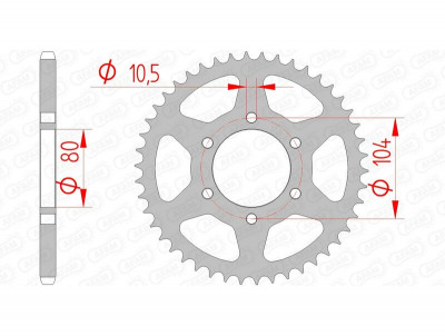 Couronne standard 16606 - 520 Afam | Moto KAWASAKI, CF