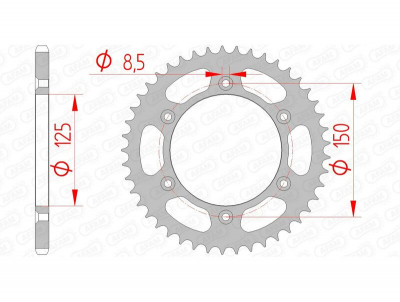 Couronne standard 71304 - 520 Afam | Motocross, Moto, Quad KTM, HUSQVARNA, HUSABERG