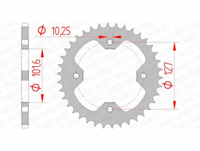 Couronne standard 98500 - 520 Afam | OUTLAW 525, OUTLAW MXR 450, OUTLAW S 450, PREDATOR 500
