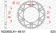 Couronne 50 dents SLK anti-boue 16206 - 520 Afam | Motocross KAWASAKI, SUZUKI